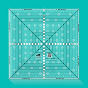 Creative Grids 12-1/2in Square It Up or Fussy Cut Square Quilt Ruler - CGRSQ12