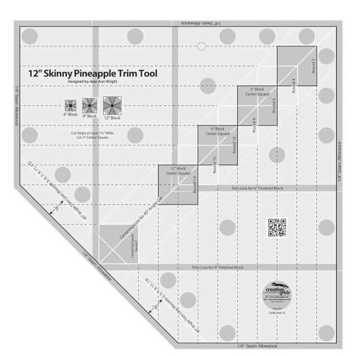 Creative Grids 12in Skinny Pineapple Trim Tool