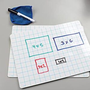 Teacher Created Resources TCR77253 Math Grid Dry Erase Boards, Set of 10, Multi