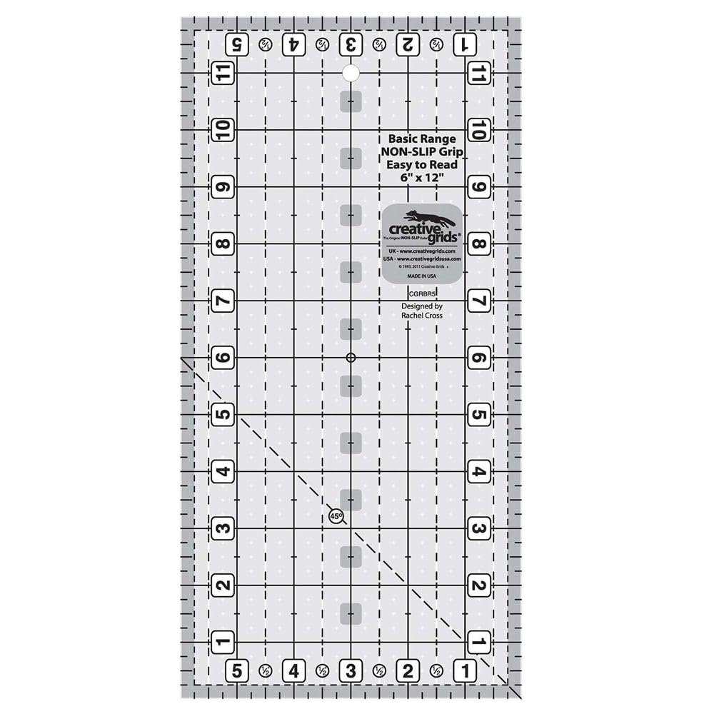 Creative Grids Basic Range 6in x 12in Rectangle Quilt Ruler - CGRBR5