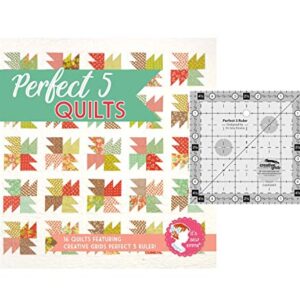 Perfect 5 Quilts Bundle- Creative Grids Perfect 5 Ruler and Perfect 5 Quilts Pattern Book