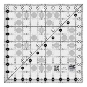 creative grids quilt ruler 10-1/2in square