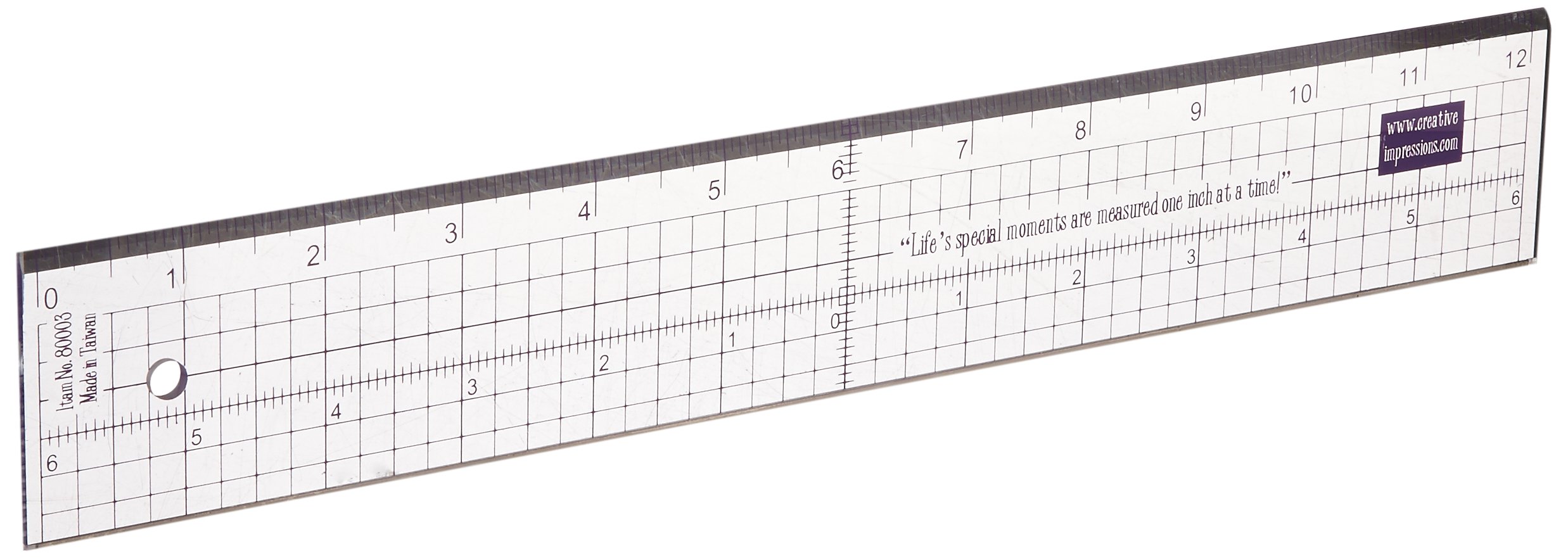 Creative Impressions Metal Edge Acrylic Ruler 12 Inch (80003)