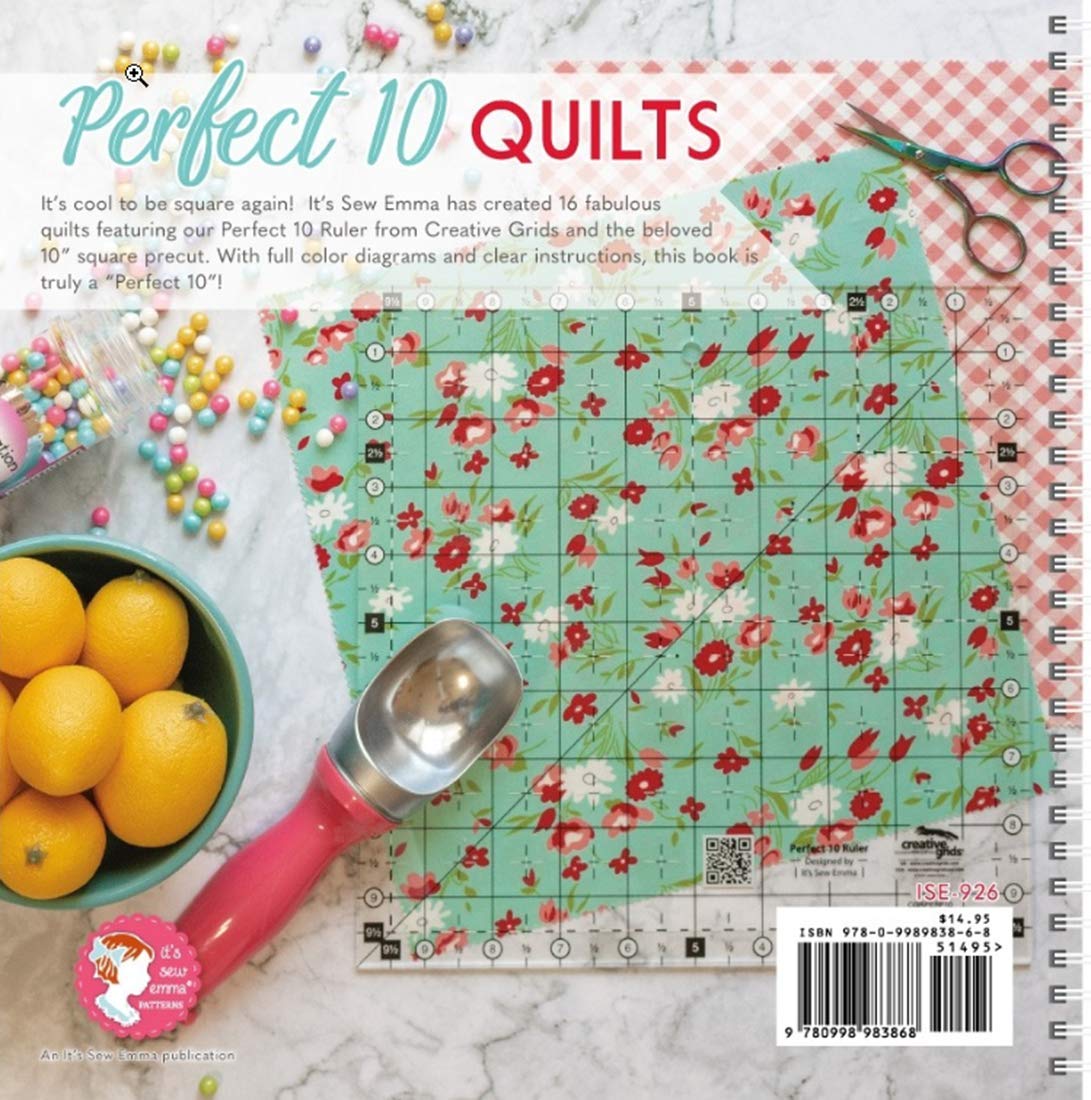 Perfect 10 Quilts Bundle- Creative Grids Perfect 10 Ruler and Perfect 10 Quilts Pattern Book