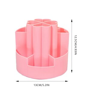 Four Leaf Rotating Pen Holder Office Desktop Large Capacity Storage Box Student Multi Functional Grid Pen Holder Creative Pen Barrel Simple Desk Side Storage Box Pen Holder Pencil Pen (D, One Size)