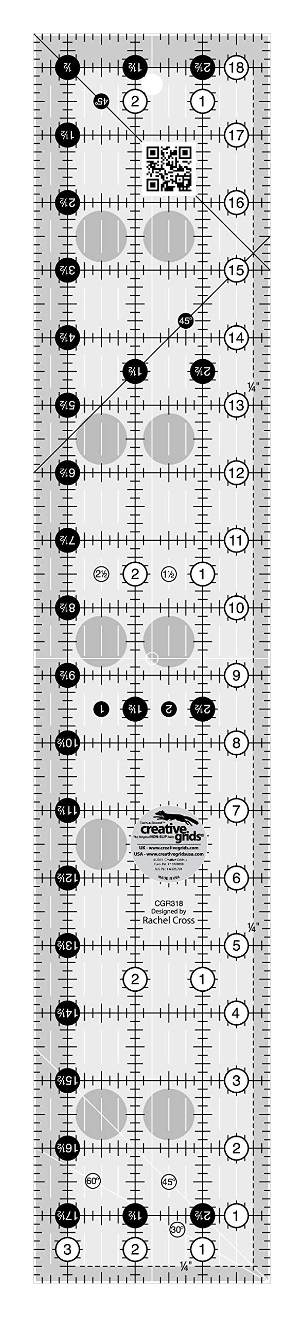 Creative Grids Quilt Ruler 3-1/2in x 18-1/2in