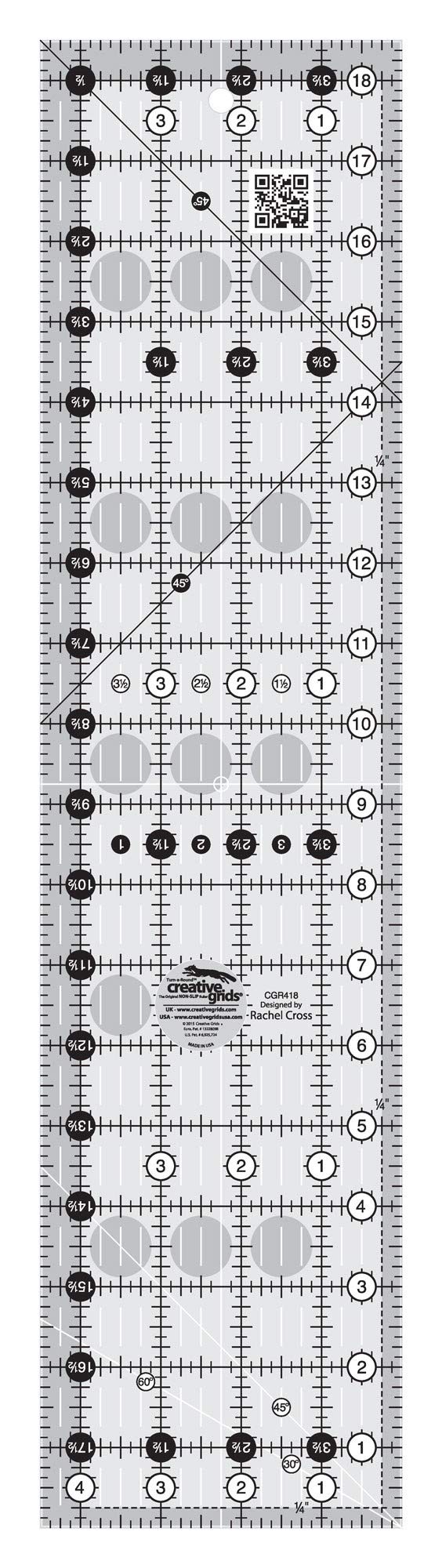 Creative Grids Quilt Ruler 4-1/2in x 18-1/2in