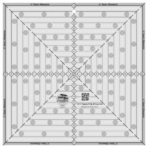 creative grids 12-1/2in square it up or fussy cut square quilt ruler