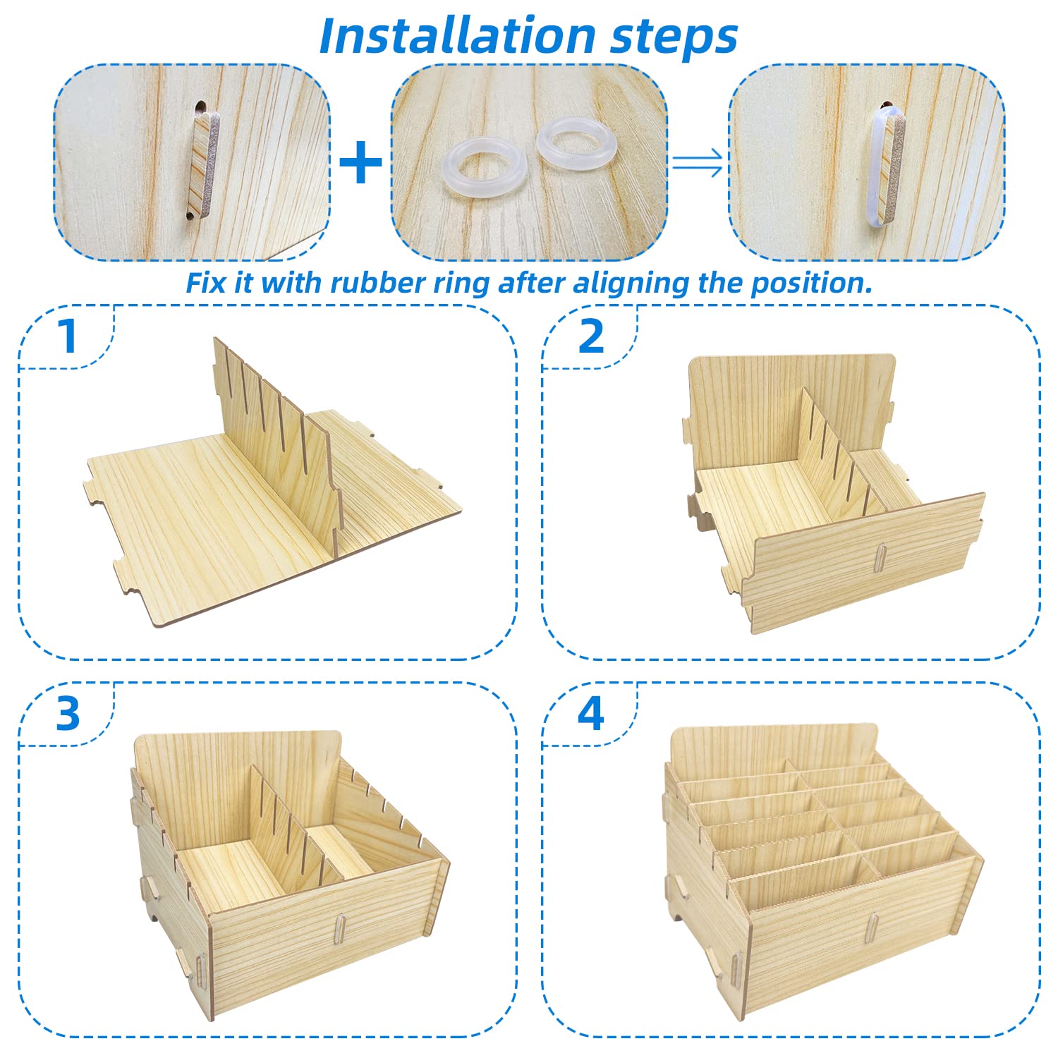 Hejall Wooden Desktop Storage Box Mobile Phone Management Storage Box Creative Desktop Office Meeting Finishing Grid Multi Cell Phone Rack Display (12 grids)