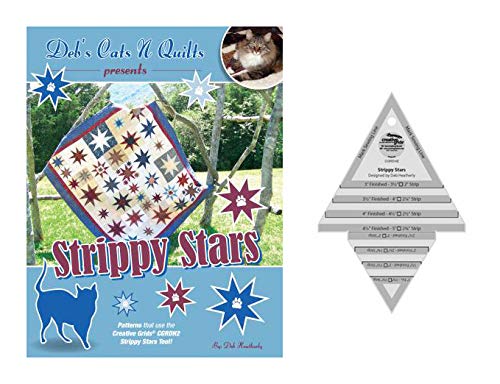 Deb's Cats N Quilts Bundle - The Strippy Stars Book & Creative Grids Strippy Stars Tool CGRDH2