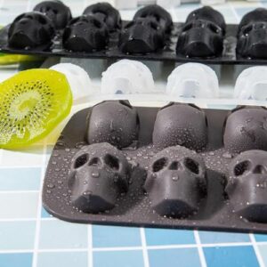 2020 New Ten Skull Silicone Ice Tray Creative 10 Grid Skull Ice Cube Mould Amazon Cake Mold