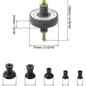 QWORK Valve Lapping Tool Kit, Universal Valve Lapping Attachment Tool for Grinding Small Engine, 5 Suction Plates, 1000rpm to 1250rpm