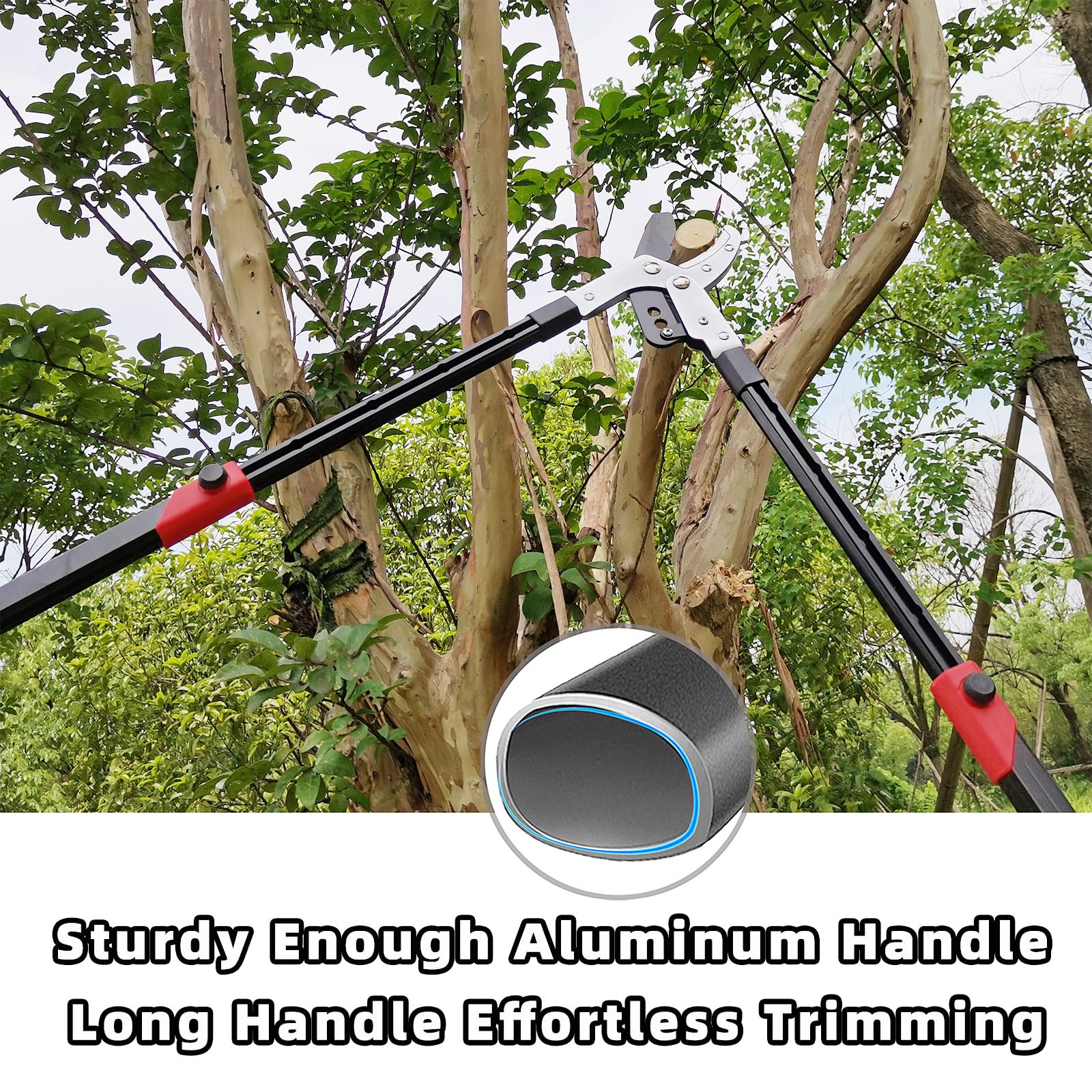 YRTSH Loppers Branch Cutter Tree Trimmer Extendable Lopper with Compound Action, Chop Thick Branches Effortlessly, 28"-41" Telescopic Heavy Duty Tree Clippers with 2 Inch Clean Cut Capacity