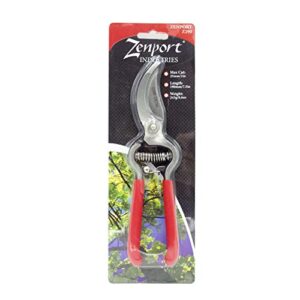 Zenport Pruner Z290 Classic Forged Steel, Red Cushion Grip, 1-Inch Cut, 8-Inch Long