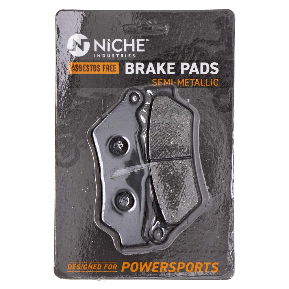 NICHE Brake Pad Set for Harley-Davidson Street 500 BMW F650ST K1600 Front/Rear Semi-Metallic