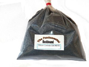 fundamental rockhound products: 1 lb 46/70 extra coarse grit for rock tumbling polishing silicon carbide