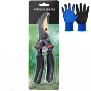 professional titanium pruning shears,premium bypass pruning shears for gardening,ideal shrub plant scissors & ergonomic gardening tool,perfectly cutting through anything in your yard.