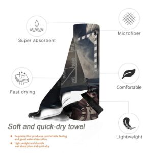 Moslion Quick Dry Hand Towel Movie Cinema Lapper Board Bath Hand Towel Decorative for Bathroom/Kitchen 15x31 Inch