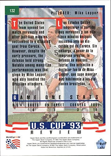 1993 Upper Deck World Cup 94 Preview English/Spanish #132 Mike Lapper