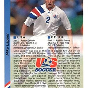 1993 Upper Deck World Cup 94 Preview English/Spanish #2 Mike Lapper