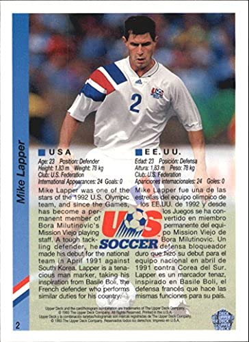 1993 Upper Deck World Cup 94 Preview English/Spanish #2 Mike Lapper