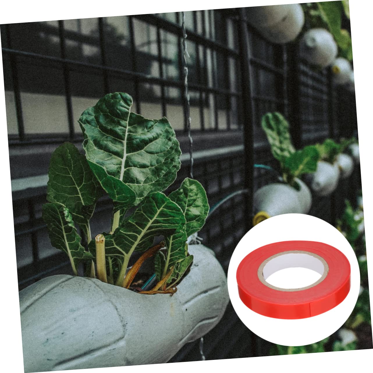 DOITOOL 10 Rolls Lapper Tape Garden Tape Tomatoes red Duct Tape Plants Garden Tape Plant tie Tape Garden tie Tape Garden Wire Floral Tape Plants Ties Blush tie PVC to Stretch Plate