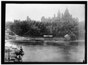 historicalfindings photo: dominion of canada,parliament buildings,lappers bridge,ottawa,ontario,1914