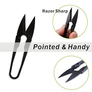 JINJIAN Bonsai Pruning Scissors 12PCS - Small Pruner Shears Bud Leaves Trimmer Garden Shears for Plants, Gardening Clippers for Flower Bonsai Trimming Pruners Trimmers Secateurs(BLACK)