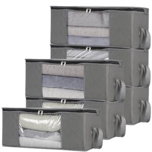 Storage Clothes Bins Closet Bags: Containers Organizer Bag Boxes Clothing Bin Box Container Organization for Organizing Blanket Cloth Pillow Sheet Sweater and Storage Totes Organizers With Lids