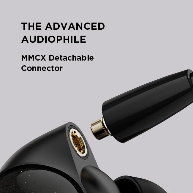 1MORE Penta Driver Wired in-Ear Headphones, Hi-Res High Fidelity Professional Earphones, Detachable MMCX Connector, MEMS Mic and 3-in-1 Control, in-Ear Earbuds Fit for Smartphones, PC, Tablet