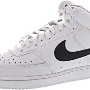 Nike Men's Court Vision Mid Sneaker, White/Blackwhite, 9 Regular US