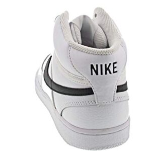 Nike Men's Court Vision Mid Sneaker, White/Blackwhite, 9 Regular US