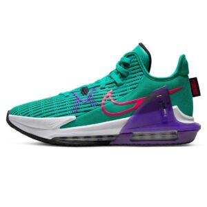 Nike Lebron Witness VI Mens Basketball Trainers CZ4052 Sneakers Shoes (UK 8 US 9 EU 42.5, Clear Emerald Hyper Pink 300)