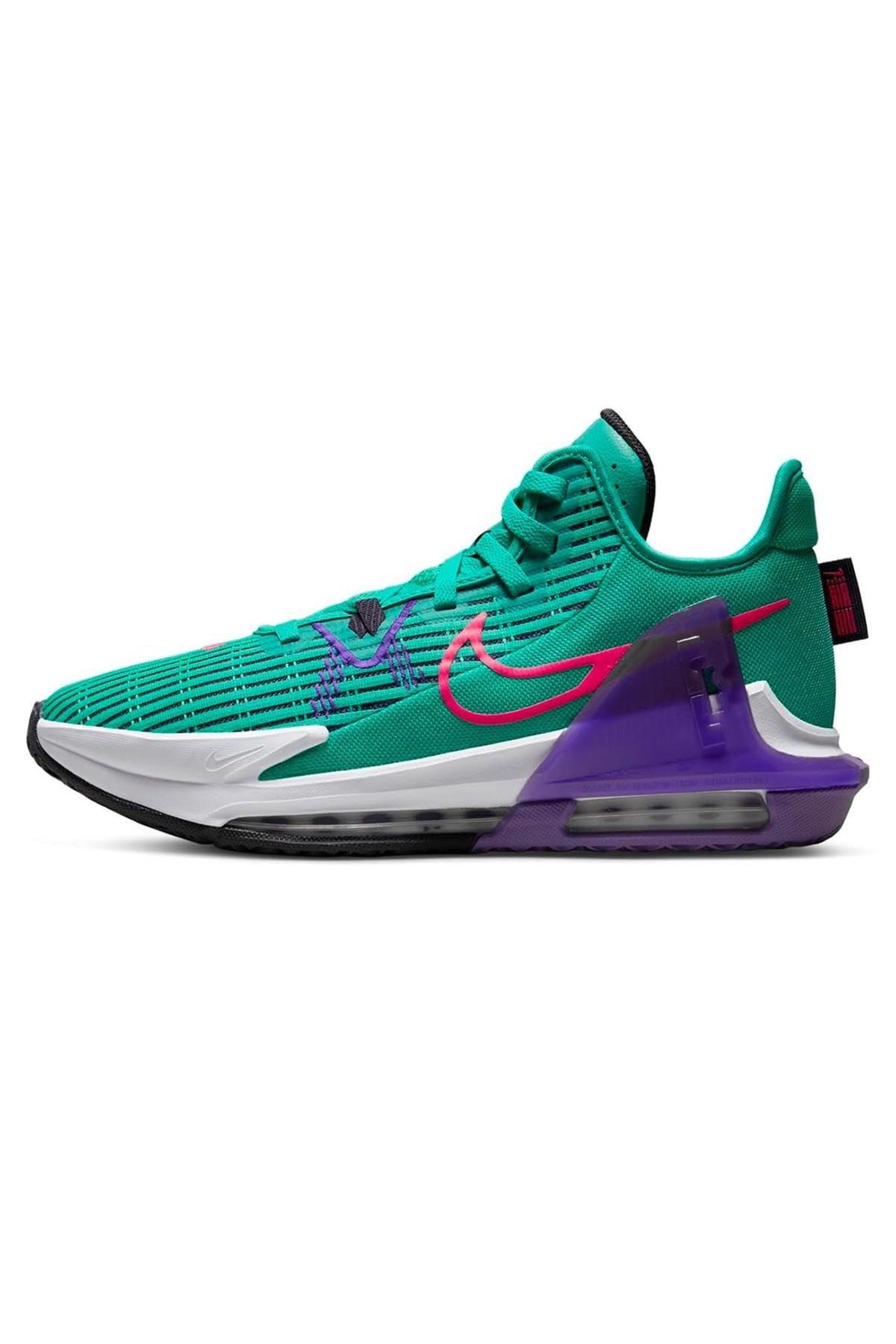 Nike Lebron Witness VI Mens Basketball Trainers CZ4052 Sneakers Shoes (UK 8 US 9 EU 42.5, Clear Emerald Hyper Pink 300)