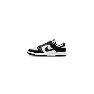 nike dunk low retro men's basketball shoes, white black white, 12 us