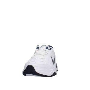 Nike Men's Air Monarch IV Cross Trainer, White/Metallic Silver/Midnight Navy, 11.0 Regular US