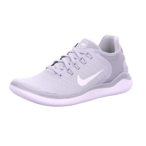 nike women's free rn 2018 running shoe (7 m us, wolf grey/white/volt)