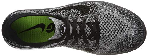 Nike Men's Free Rn Flyknit 2018 Running Shoe, White/Black, 14