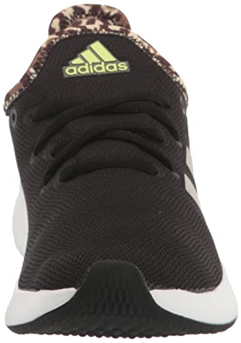 adidas Women's Cloudfoam Pure Sneaker, Black/Black/Pulse Lime, 8.5