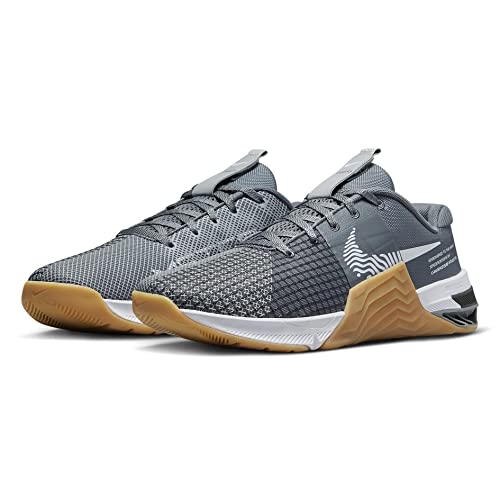 Nike Men's Metcon 8 Training Shoe (Smoke Grey/White/Dark Smoke Grey, us_Footwear_Size_System, Adult, Men, Numeric, Medium, Numeric_10)