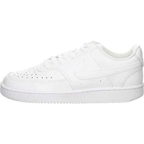 Nike Women's Court Vision Low Sneaker, White/White-White, 7 Regular US