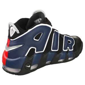 Nike mens Air More Uptempo Basketball Trainers Cj6129 Shoes, Black/Red/Navy, 10