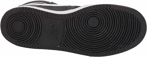 Nike Women's Court Vision Mid Sneaker, Black/White, 8 Regular US