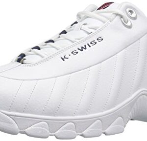 K-Swiss Men's ST329 CMF Sneaker, White/Navy/Red, 11.5 XW