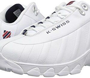 K-Swiss Men's ST329 CMF Sneaker, White/Navy/Red, 11.5 XW