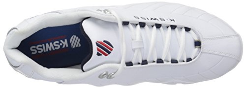 K-Swiss Men's ST329 CMF Sneaker, White/Navy/Red, 11.5 XW