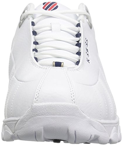 K-Swiss Men's ST329 CMF Sneaker, White/Navy/Red, 11.5 XW