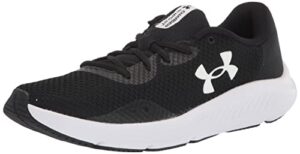 under armour women's charged pursuit 3, black/white, 9.5 medium us