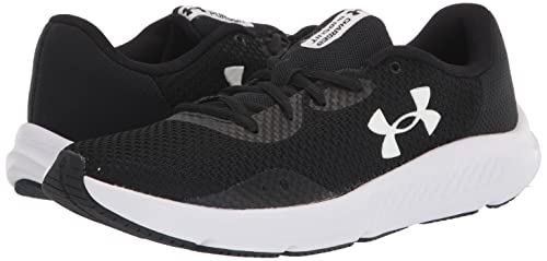 Under Armour Women's Charged Pursuit 3, Black/White, 9.5 Medium US