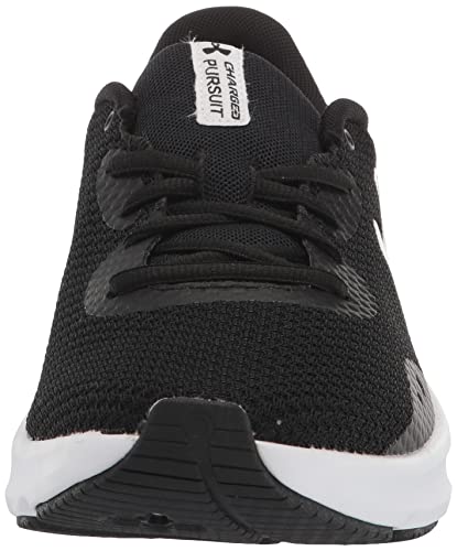 Under Armour Women's Charged Pursuit 3, Black/White, 9.5 Medium US